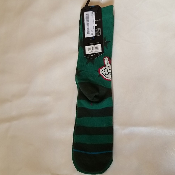 NWT Stance "Outlook" Green Crew Socks - Picture 6 of 8